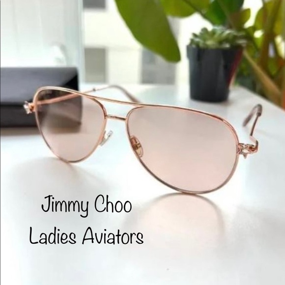 Jimmy Choo Accessories - 🌷JIMMY Choo NWT Ladies Pink Aviator Sunglasses